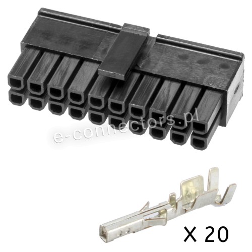 Wtyczka typu Micro-Fit 20-pin e-connectors