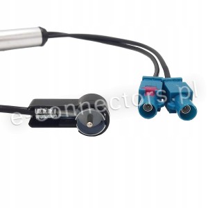 Separator antenowy 2x Fakra (m) - ISO (m)