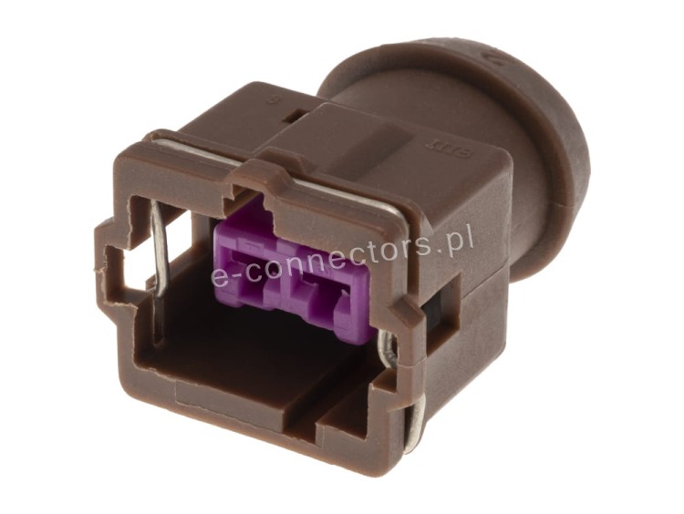 Wtyczka 2 pin brązowa