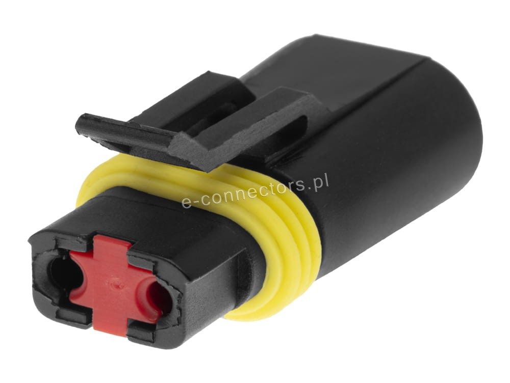 Wtyczka 2 pin czarna