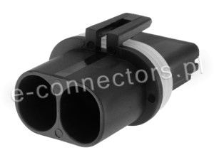 Wtyczka 2 pin czarna (zamiennik) CZ031