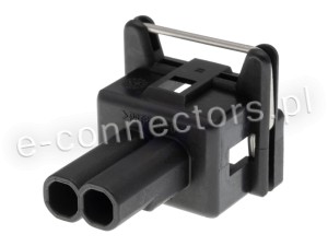 Wtyczka 2 pin czarna (zamiennik)