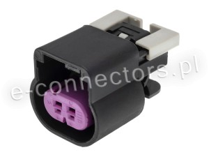 Wtyczka 2 pin czarna (zamiennik) CZ03