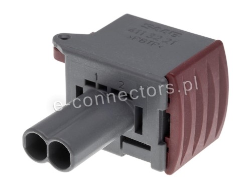 Wtyczka 2 pin szara