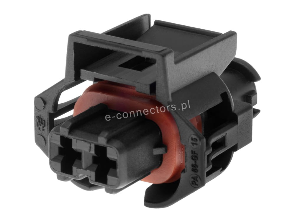 Wtyczka 2 pin czarna (zamiennik) CZ037