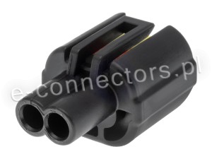 Wtyczka 2 pin czarna (zamiennik) CZ049