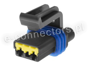 Wtyczka 2 pin czarna (zamiennik) CZ052