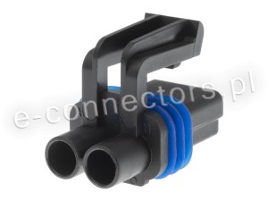 Wtyczka 2 pin czarna (zamiennik) CZ052