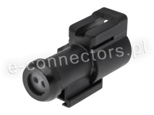 Wtyczka 2 pin czarna (zamiennik) CZ058