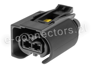 Wtyczka 2 pin czarna (zamiennik) CZ073