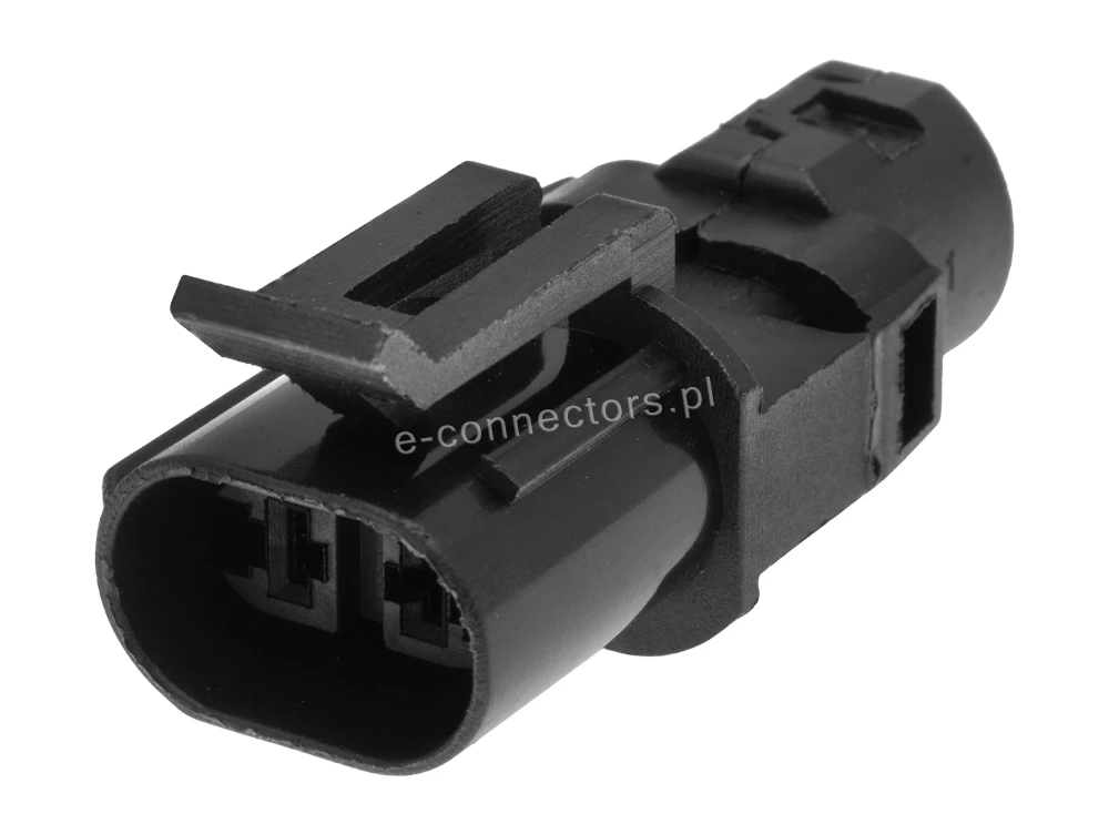 Wtyczka 2 pin czarna (zamiennik) CZ074