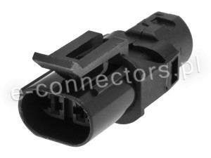 Wtyczka 2 pin czarna (zamiennik) CZ074