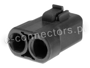 Wtyczka 2 pin czarna (zamiennik) CZ075