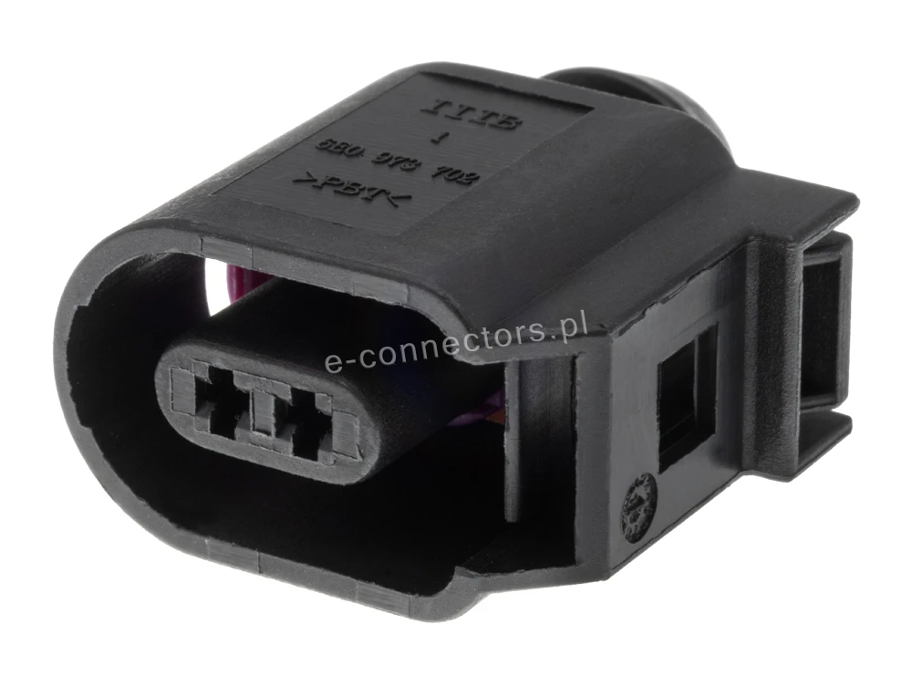 Wtyczka 2 pin czarna (zamiennik) CZ077