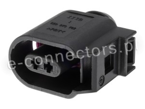 Wtyczka 2 pin czarna (zamiennik) CZ077