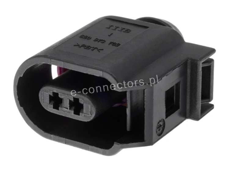 Wtyczka 2 pin czarna
