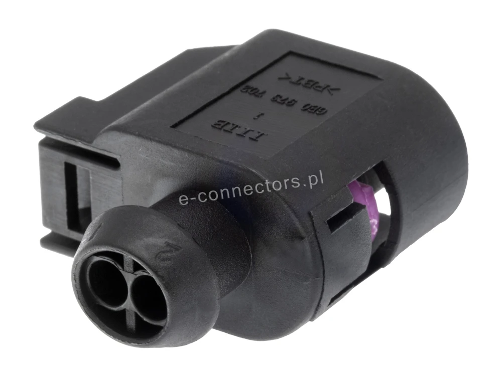 Wtyczka 2 pin czarna (zamiennik) CZ077