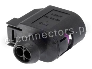 Wtyczka 2 pin czarna (zamiennik) CZ077