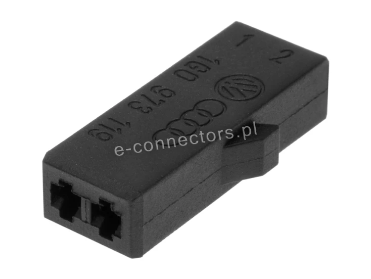 Wtyczka 2 pin czarna