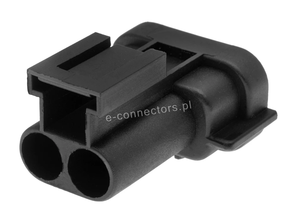 Gniazdo 2 pin czarne (zamiennik) CZ0204