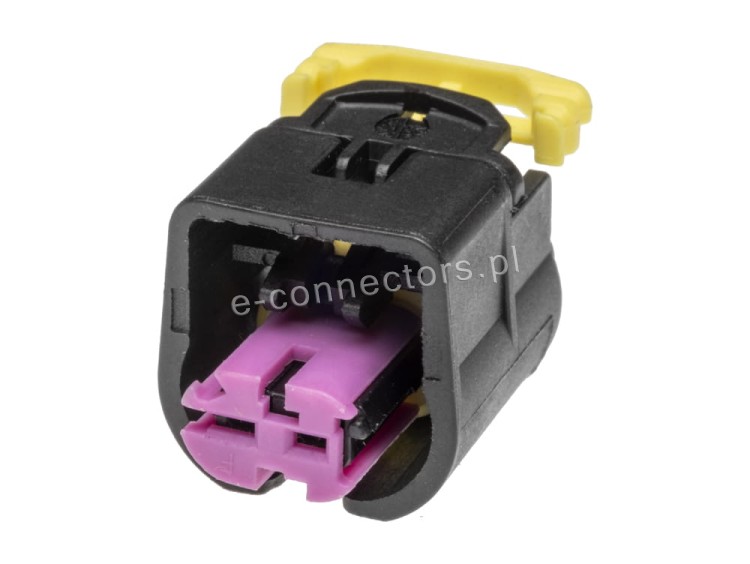 Wtyczka 2-pin czrno fioletowo żółta