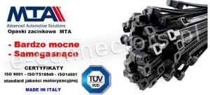 Opaski kablowe 290/3,6 MTA 100 sztuk, wytrzymałe