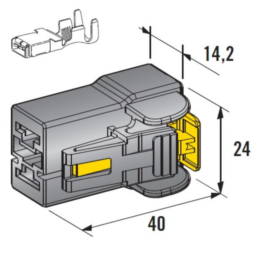 Wtyczka 2-pin MTA Power F800
