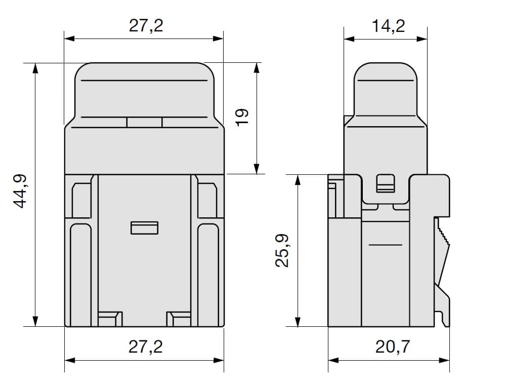 Gniazdo bezpiecznika płaskiego Splash